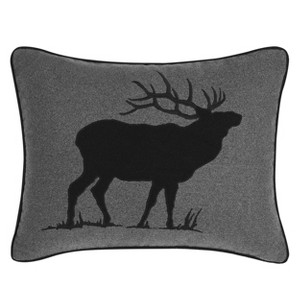 Elk Charcoal Breakfast Throw Pillow - Eddie Bauer: Microfiber, OEKO-TEX Certified, Indoor Use, Zipper Closure - 1 of 4