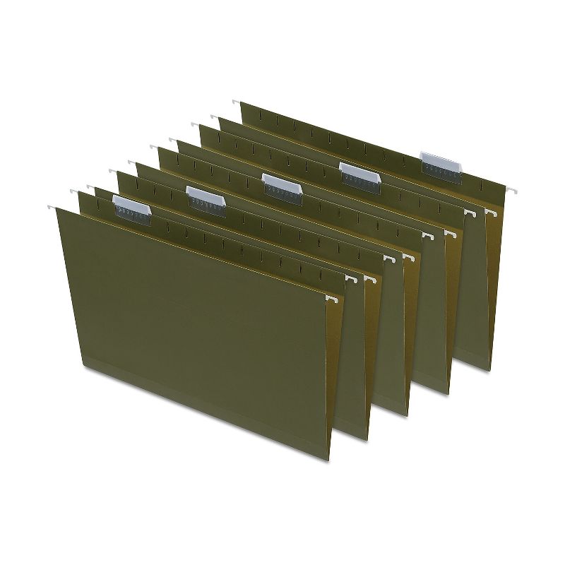 Staples Hanging File Folders 2" Expansion Legal Size Standard Green 25/BX TR117523/117523, 1 of 6