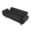 74" Velvet 2-Seater Sofa with 2 Armrests, Adjustable Backrest & Convertible Bed - 3 of 4