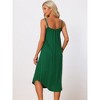 Allegra K Women's V Neck Solid Soft Spaghetti Strap Cami Lounge Nightdress - 3 of 4
