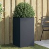 vidaXL Anthracite Steel Planter 16.5"x15"x29.5" - Durable Cold-Rolled Steel Flower Box for Garden/Patio Décor - 2 of 4