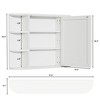 Wooakway 2-Pack 24"H*31"W White Medicine Cabinet with Adjustable Shelves Wall Mounted Bathroom Storage Cabinet with Mirror - 4 of 4