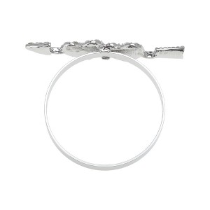 Unique Bargains Napkin Rings Double Heart Stainless Steel 1 Pc - 1 of 3