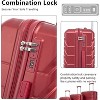 Paaaawaters ABS Hardside Combination Spinner Wheels Lightweight Lock, Red, 20/24/28 Inch - 3 of 4
