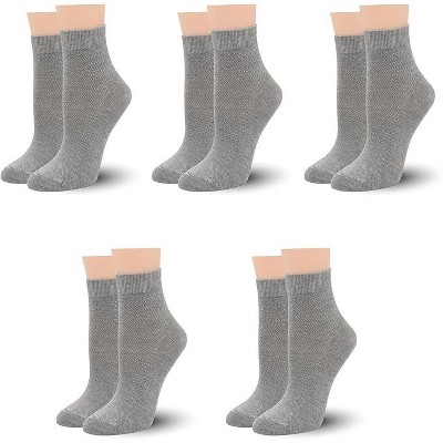 SERISIMPLE Women Thin Viscose Bamboo Above Ankle Sock Breathable Lightweight Classic Crew Casual 5 Pairs