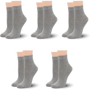 SERISIMPLE Women Thin Viscose Bamboo Above Ankle Sock Breathable Lightweight Classic Crew Casual 5 Pairs - 1 of 4
