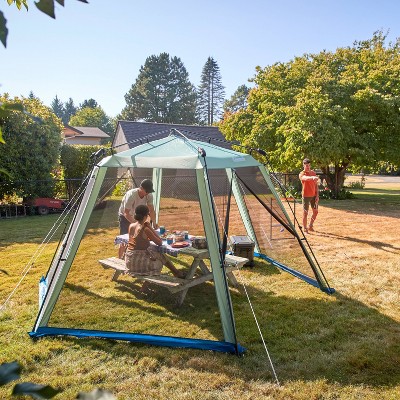 Green 15x13 Instant Screened Canopy Tent with Carry Bag