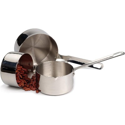 RSVP Stainless Steel 2-Cup Measuring Pan with Long Handle