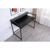 Vynxaria Modern Rustic Narrow Console Table - Black, 43.5"L x 23.5"W x 36"H, Thickened Particleboard/Metal Frame, for Entryway/Sofa/Hallway - 3 of 4