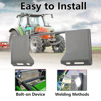1/2" Skid Steer Cut Out Mount Plate, Steel Quick Tach Attachment Plate, 7000 LBS Heavy Duty Thick Skid Steer Plate Attachment