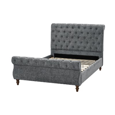 Deirdre Upholstered High-end beds  Lighted Sleigh Platform Bed with Headboard and Footboard | ARTFUL LIVING DESIGN
