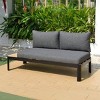 Amazonia Vista Teak/Cast Aluminum Outdoor Patio Loveseat Sofa - 2 of 4