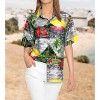 HAPPY BAY Hawaiian Shirts Womens Casual Summer Beach Blouse Shirt Luau Party Colorful Short Sleeve Vacation Dress Shirts T Shirt - 2 of 4
