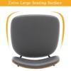 Bekrvio 26" Swivel Counter Height Bar Stools - Upholstered Faux Leather with Back, Bent Wood Legs, Mid Century Modern Kitchen Island Counter Stools - 3 of 4