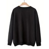 Coolmee Womens Oversized Sweatshirt Crewneck Long Sleeve Drop Shoulder Pullover Tops Fall Outfits Casual Clothes - 2 of 3