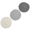 Itopfox Potholders Set of 3, 100% Cotton Thread Weave, Heat Resistant Trivets, Stylish Coasters, Hot Pads for Cooking and Baking, Perfect Gift - 4 of 4