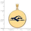 Black Bow Jewelry 14k Yellow Gold Plated Sterling Silver Longwood Lancers NCAA Extra Large Pendant - 2 of 3