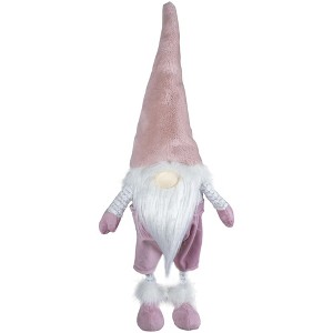 Northlight Bouncy Gnome Standing Christmas Figure Decoration - 20" - White and Pink - 1 of 4