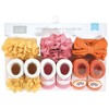 Hudson Baby Infant Girl Headband and Socks Giftset, Yellow Orange, One Size - 2 of 4