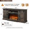 TV Stand with Fireplace for 75 80 Inch TV, 32" Tall Farmhouse Highboy Entertainment Center with Sliding Barn Doors for Living Room - 4 of 4
