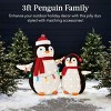 JIONJOY 2-Piece Lighted Penguin Family – 3ft Tall Pop-Up Outdoor Christmas Decoration, Soft Plush Fabric, Weather-Resistant (Parent & Chick Design) - 4 of 4