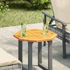 vidaXL Table Top - 19.7"x19.7"x0.8" Octagonal Solid Acacia Wood - Brown Rustic Dining Replacement Tabletop for Indoor/Outdoor Use - Easy Maintenance - 2 of 4