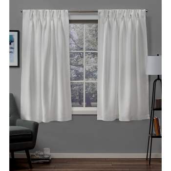 Exclusive Home Sateen Pinch Pleat Woven Blackout Back Tab Window Curtain Panel Pair