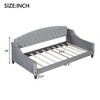 Lycvki Modern Luxury Tufted Button Daybed Frame - 4 of 4