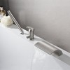 Sumerain Deck Mount Roman Tub Faucet with Hand Shower Brushed Nickel Waterfall Bathtub Faucet - 2 of 4