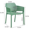 Gulches Green 3 piece plastic arm chair Bistro GRS Premium Ocean Plastic - 2 of 4