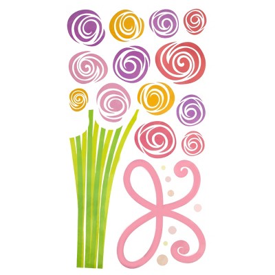 Slickblue Colorful Bouquet Wall Art Decals – Vinyl Stickers to Brighten Your Walls with Floral Beauty 13.4" x 26.8"