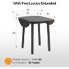 VINGLI 35" Solid Wood Folding Dining Table,  Expandable Folding Round Table for Home, Brown. - 3 of 4