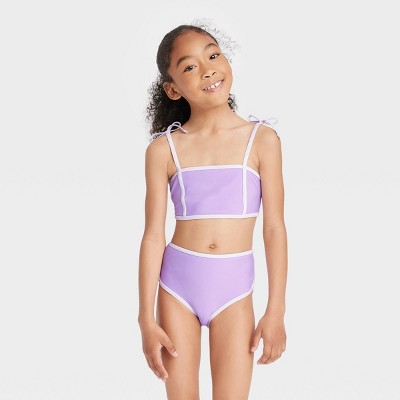 Girls' Solid 2pc Bikini Set - Cat & Jack™ Purple
