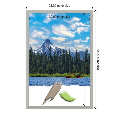 Silver Leaf Distressed Wood Wall Picture Frame