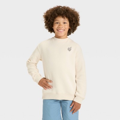 Boys' Stucco Halloween Skeleton Graphic Sweatshirt - Cat & Jack™ Beige