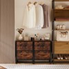 Lirago Stylish Metal Frame Dresser with Wood Top: Brown 2-Tier Drawers for Elegant Storage in Your Home | Dimensions: 27.00"L x 12.00"W x 3.70"H - 4 of 4