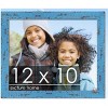 PosterPalooza | Photo Size Shabby Chic Blue Picture Frame - UV Acrylic, Foam Board Backing, Hanging Hardware - 2 of 4
