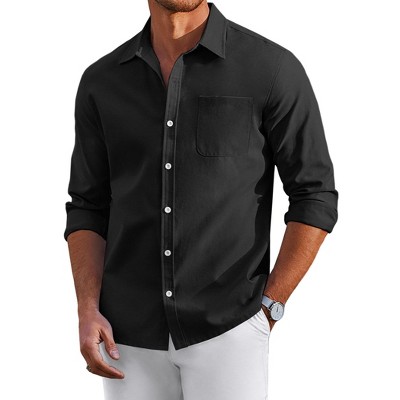 COOFANDY Men's Oxford Shirt Long Sleeve Casual Button Down Shirts