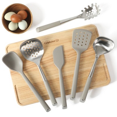 Calphalon Edge 6 Piece Stainless Steel Kitchen Tool & Gadget Set- Taupe — фото 2