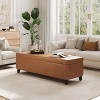 NicBex Rectangle PU Leather Storage Ottoman Bench,Upholstered Storage Ottoman,Modern Storage Bench for Living Room,Bedroom - 2 of 4