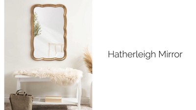 Gold Scalloped Rectangular Wood Wall Mirror, 24x38