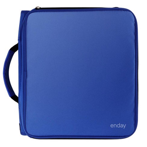 Enday 3 Ring Zipper Binder, 2 inch Binder with Zipper, 880 Sheet Capacity 5  Pockets Expanding File Folder, Blue
