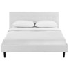 Queen Linnea Fabric Bed White - Modway: Upholstered Headboard, Wood Legs, Slatted Support - 4 of 4