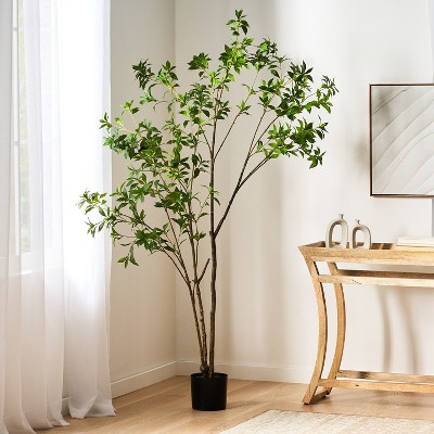 NicBex Artificial Pieris Tree in Pot Realistic Andromeda Faux Plant with Bendable Branches, Luxury Floor Tree No Maintenance