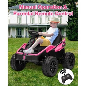 24V Kids Electric Ride On Toy Car with Parent Control, 200W 4WD, 4 Shock Absorbers, Metal Frame, 4 Wheeler ATV for Boys Girls for Ages 3+ - 1 of 4