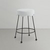 Meridian Furniture,Fleur Cream Fabric Counter Stool - 3 of 4