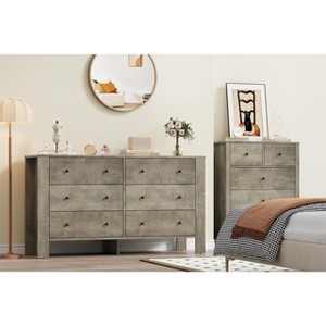 6 Drawer Dresser for Bedroom, Modern Wide Dresser Organizer with Storage Drawers - 1 of 4