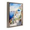 Stupell Industries Santorini City Landscape Floating Frame Canvas Art, Brown, 25" x 25" - 2 of 4