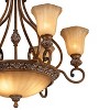 Kathy Ireland Sterling Estate Golden Bronze Chandelier 34 1/2" Wide Rustic Champagne Bowl Shade 9-Light Fixture for Dining Room House Kitchen Island - 3 of 4