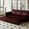 TiramisuBest 93.7" King Chesterfield Sofa Bed Faux Leather Sofa Pull-Out Nailhead Trim Sofa Living Room - 4 of 4